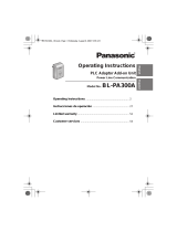 Panasonic HD-PLC Ethernet Adaptor Manual de usuario