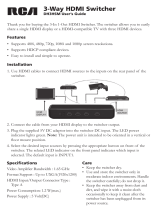 Audiovox DH3HSM - Digital Series 3 X 1 HDmi Switch Box Manual de usuario