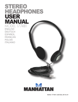 Manhattan Stereo Headphones Manual de usuario