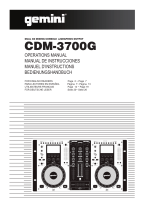 Gemini CDM-3700G Manual de usuario
