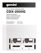 Gemini CDX-2500G Manual de usuario
