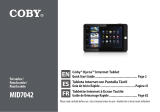 COBY electronic MID7042 Manual de usuario