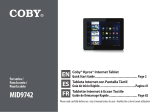 Coby Kyros MID9742 Series Manual de usuario