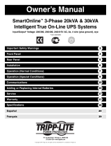 Tripp Lite SmartOnline 3-Phase 30kVA Manual de usuario