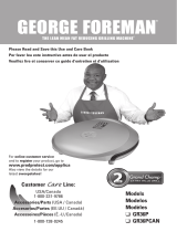 George Foreman GR36P Manual de usuario