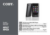 Coby MP827 Manual de usuario