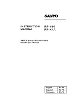 Sanyo RP-444 Manual de usuario