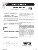 Tripp Lite VR1208R & VR2008R Voltage Regulators El manual del propietario