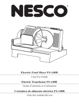 Nesco  Removable Motor Food Slicer Instrucciones de operación