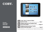 Coby Kyros MID8048 Series El manual del propietario