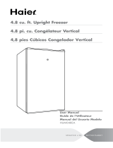 Haier 4.8 cu. ft. Upright Freezer Manual de usuario