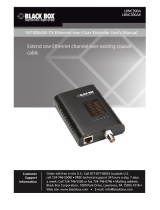 Black Box 10/100BASE-TX Ethernet over Coax Extender Manual de usuario