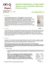 Legrand Speaker Level / Impedance Matching Volume Control - AU0100-WHDM-V1 / AU0100-WHLA-V1 Manual de usuario