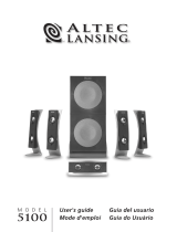 Altec Lansing Speaker 5100 Manual de usuario