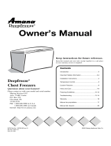 Amana Deepfreeze Chest Freezer Manual de usuario