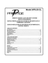 Audiovox Prestige APS-25-CL Manual de usuario