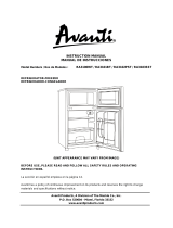 Avanti REFRIDGERATOR-FREEZER RA3100WT Manual de usuario
