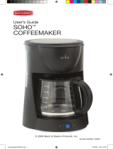 Back to Basics Soho Coffeemaker Manual de usuario