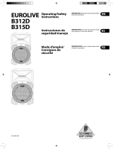 Behringer Speaker B315D Manual de usuario