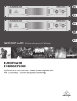 Behringer Europower EP2000 Guía de inicio rápido