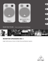 Behringer Monitor Speakers MS16 Guía de inicio rápido