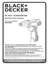 Black & Decker Screwdriver BDCS80I Manual de usuario
