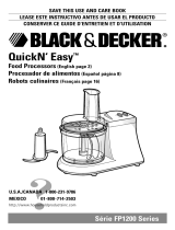 Black and Decker Appliances QuickN'Easy FP1200 Series Manual de usuario