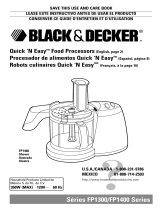 Black & Decker Quick 'N Easy FP1400 Series Manual de usuario