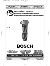 Bosch Power Tools PS10 Manual de usuario