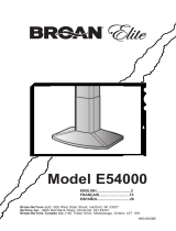 Broan ELITE E54000 Manual de usuario