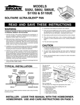 Broan S50U Manual de usuario