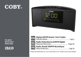 Coby CRA59 - Clock Radio - Mirror Manual de usuario