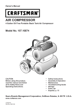 Craftsman 4 Gallon Twin Tank Compressor El manual del propietario