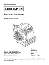 Craftsman Portable Air Mover El manual del propietario