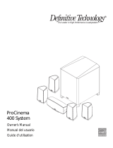 Definitive Technology ProCenter 400 Manual de usuario
