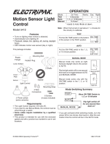 Electripak Motion Sensor Light Control 5412 Manual de usuario