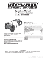 DeVilbiss Air Power Company DVH2600 Manual de usuario