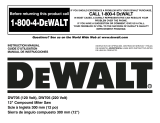 DeWalt 12" COMPOUND MITER SAW DW705 Manual de usuario
