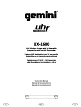 Gemini Industries UHF UX-1600 Manual de usuario