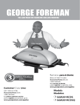 George Foreman GGR201RCDSQ El manual del propietario