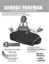 George Foreman GRP4B The Next Grilleration Guía del usuario