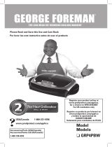 George Foreman The Next Grilleration GRP4PBW Guía del usuario