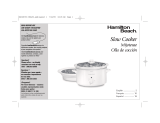 Hamilton Beach 33148 - Slow Cooker Manual de usuario