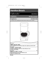Hamilton Beach 48131 - WHT Express Coffee Maker Manual de usuario