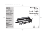 Hamilton Beach Premiere Cookware Electric Griddle 38541 Manual de usuario