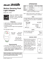 Heath Zenith Motion Sensing Post Light Adapter SL-4100 Manual de usuario