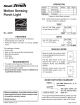 Heath Zenith SL-4305-BK - Heath - Motion-Activated 5-Sided Porch Light Manual de usuario