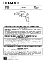 Hitachi D 10VH Drill Manual de usuario