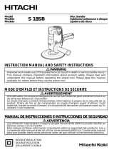 Hitachi S18SB - 7" Disc Sander Manual de usuario