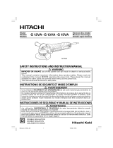 Hitachi electric disc grinder Manual de usuario